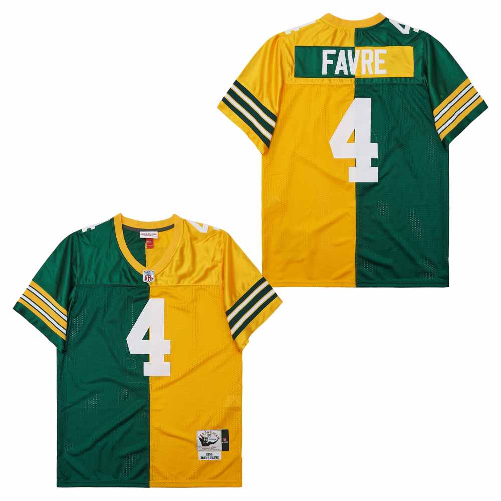Personalized Mitchell And Ness Packers #4 Throwback Stitched NFL Jerseys