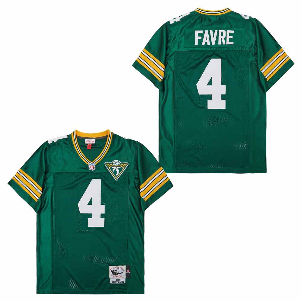Personalized Mitchell And Ness Packers #4 Throwback Stitched NFL Jerseys