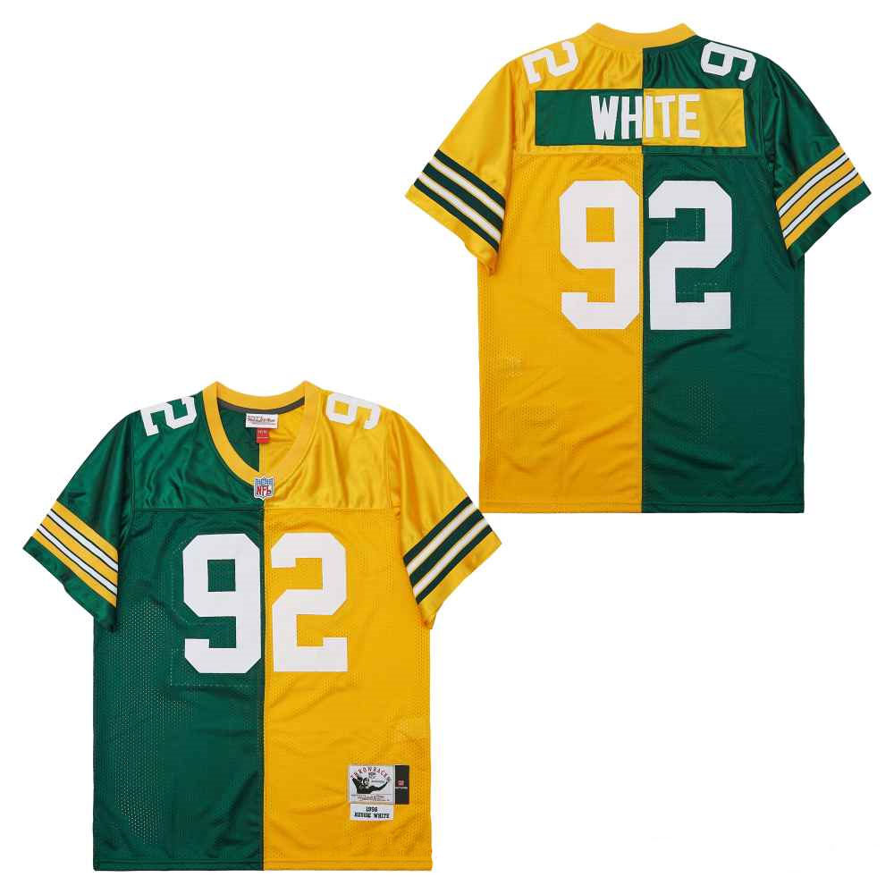 Personalized Mitchell And Ness Packers #92 Throwback Stitched NFL Jerseys