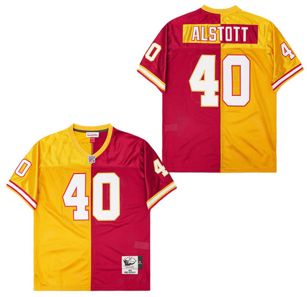 Personalized Mitchell And Ness Buccaneers #40 Throwback Stitched NFL Jerseys