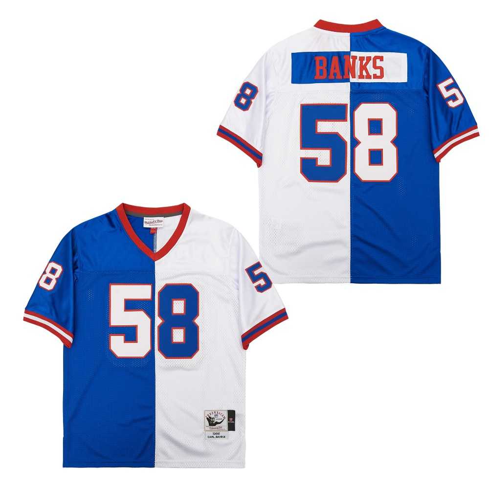 Personalized Mitchell And Ness Bills #58 Throwback Stitched NFL Jersey