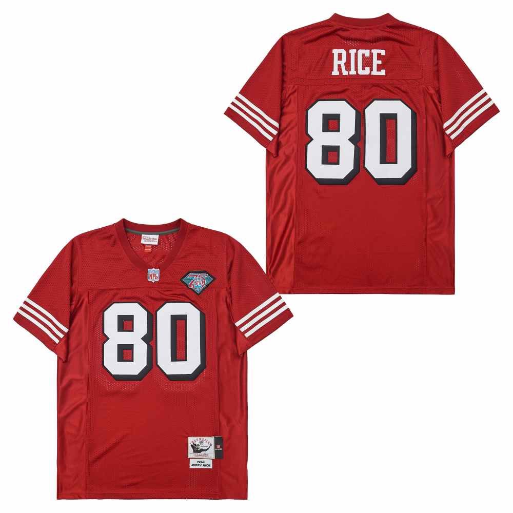 Personalized Mitchell And Ness 49ers #80 Men’s Throwback Stitched NFL Jerseys