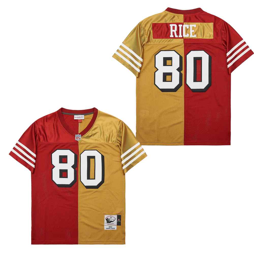 Personalized Mitchell And Ness 49ers #80 Men’s Throwback Stitched NFL Jerseys