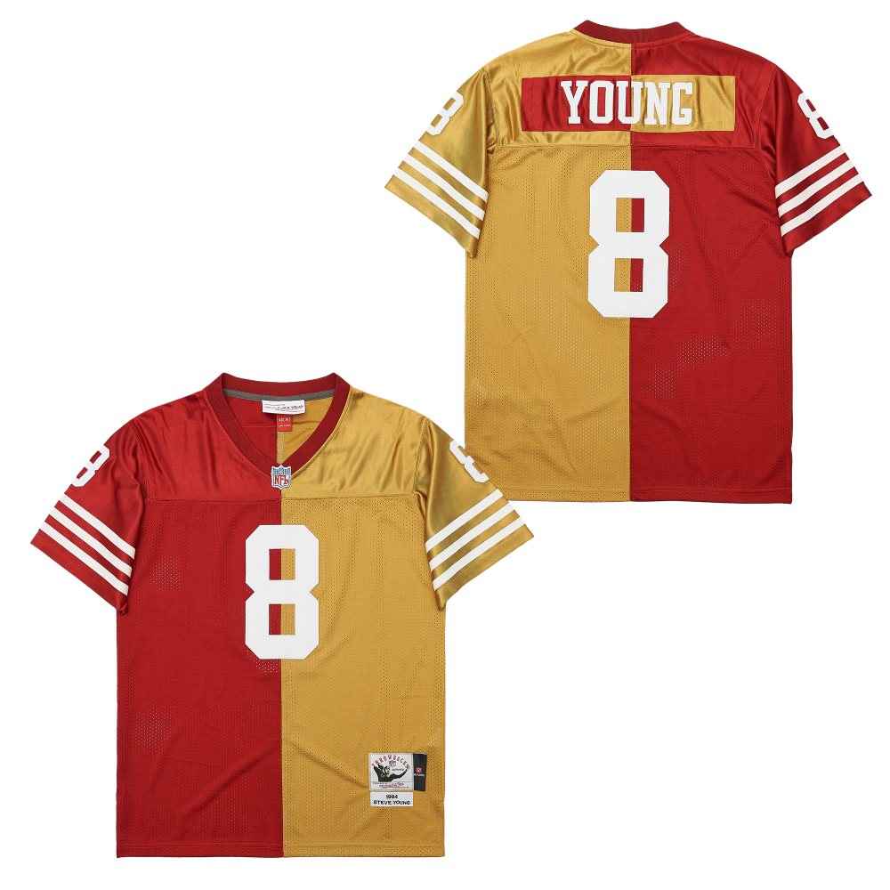 Personalized Mitchell And Ness 49ers #8 Steve YoungMen’s Throwback Stitched NFL Jerseys