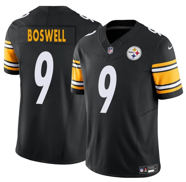 Personalized Men’s Pittsburgh Steelers #9 Chris Boswell Black 2024 F.U.S.E. Untouchable Limited Stitched Jersey