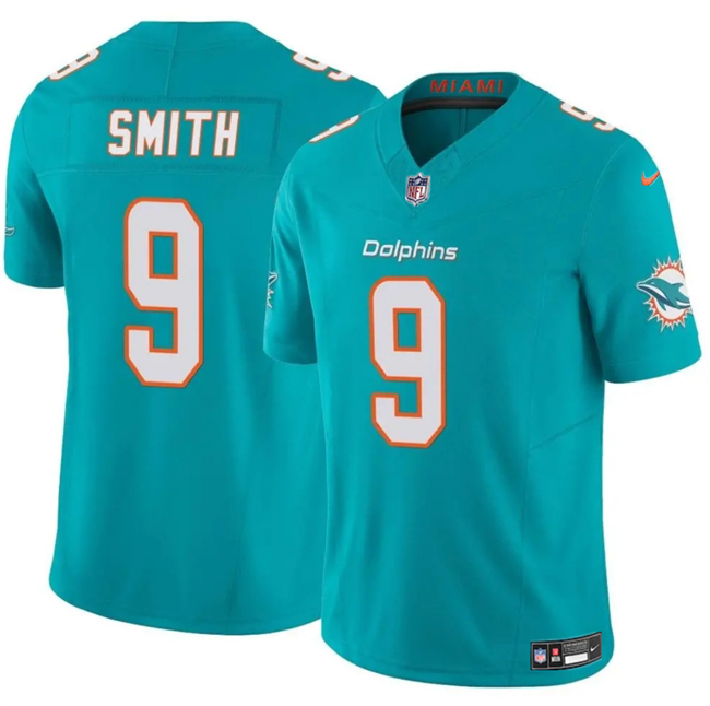 Personalized Men’s Miami Dolphins #9 Jonnu Smith Aqua 2024 F.U.S.E Limited Stitched Football Jersey