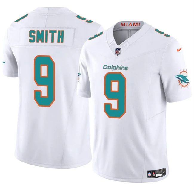 Personalized Men’s Miami Dolphins #9 Jonnu Smith White 2024 F.U.S.E Limited Stitched Football Jersey