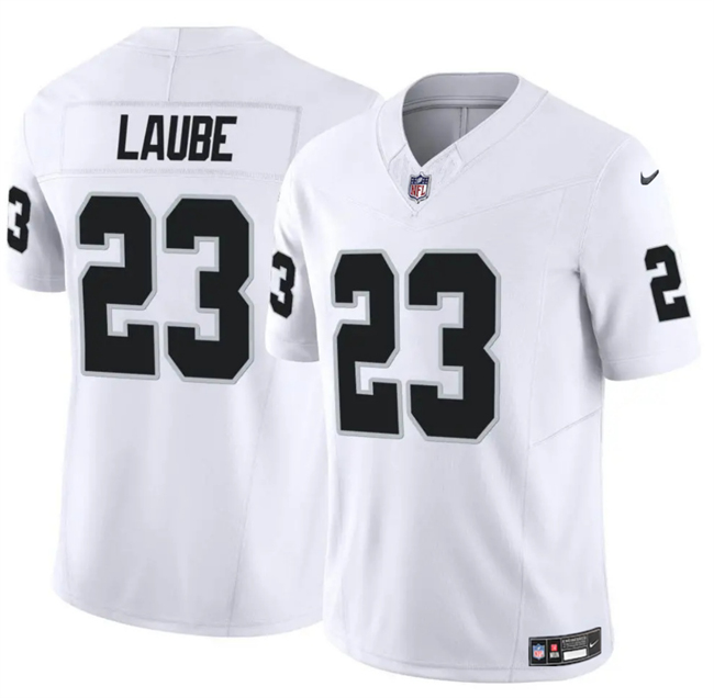 Personalized Men’s Las Vegas Raiders #23 Dylan Laube White F.U.S.E Stitched Football Jersey