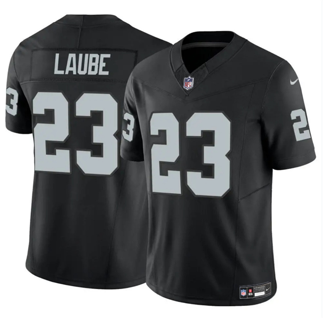 Personalized Men’s Las Vegas Raiders #23 Dylan Laube Black 2024 F.U.S.E Stitched Football Jersey