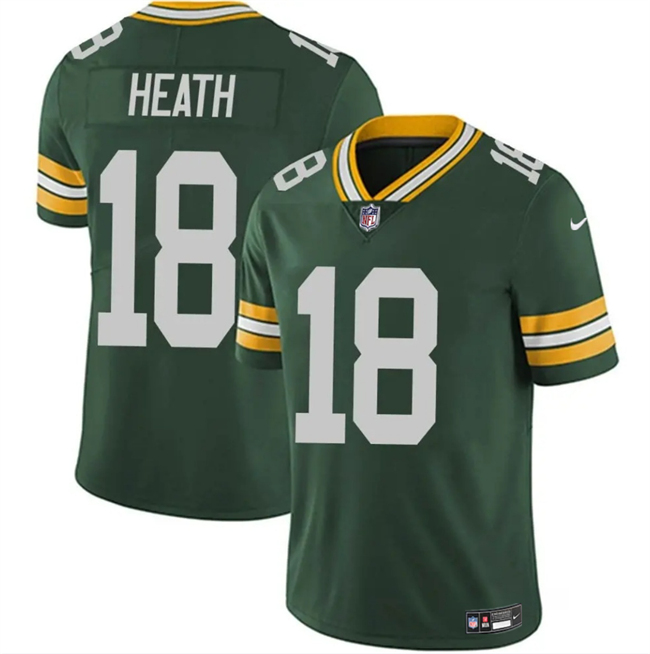 Personalized Men’s Green Bay Packers #18 Malik Heath Green Untouchable Limited Stitched Jersey