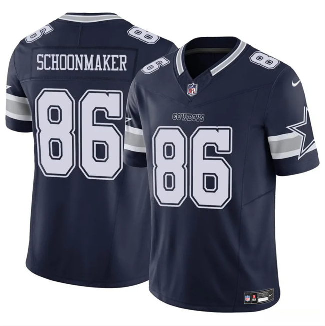 Personalized Men’s Dallas Cowboys #86 Luke Schoonmaker Navy 2023 F.U.S.E Untouchable Limited Stitched Football Jersey