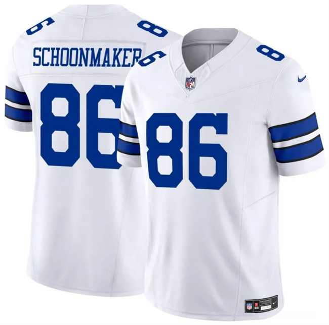 Personalized Men’s Dallas Cowboys #86 Luke Schoonmaker White 2023 F.U.S.E Untouchable Limited Stitched Football Jersey