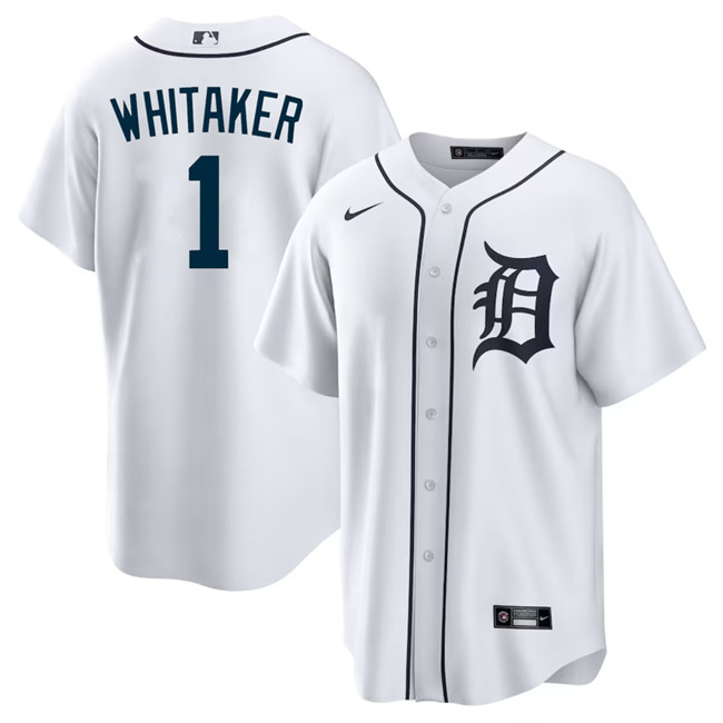 Personalized Men’s Detroit Tigers #1 Lou Whitaker White Cool Base Stitched Baseball Jersey
