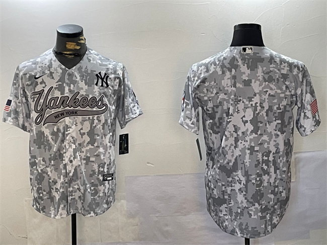 Personalized Men’s New York Yankees Blank 2024 Arctic Camo Stitched Baseball Jersey