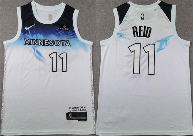 Personalized Men’s Minnesota Timberwolves #11 Naz Reid White 2024 City Edition Stitched Jersey