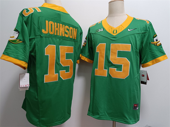 Personalized Men’s Oregon Ducks #15 Tez Johnson Green 2024 F.U.S.E. Stitched Jersey