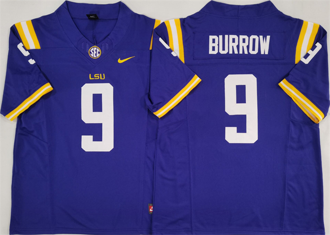 Personalized Men’s LSU Tigers #9 Joe Burreaux Purple 2024 F.U.S.E. Stitched Jersey