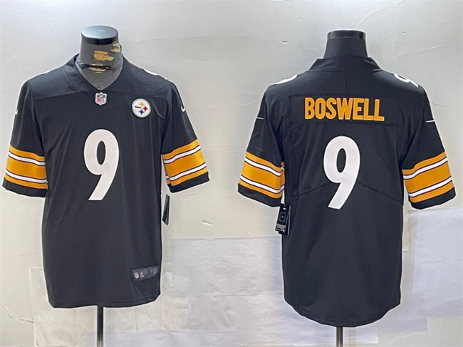Personalized Men’s Pittsburgh Steelers #9 Chris Boswell Black Untouchable Stitched Jersey