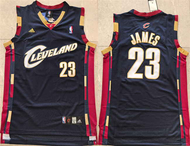 Personalized Men’s Cleveland Cavaliers #23 LeBron James Black Throwback Stitched Jersey