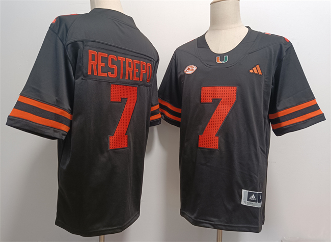 Personalized Men’s Miami Hurricanes #7 Xavier Restrepo Black F.U.S.E. Stitched Jerseys