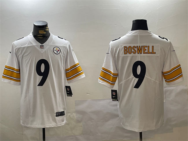 Personalized Men’s Pittsburgh Steelers #9 Chris Boswell White Untouchable Stitched Jersey