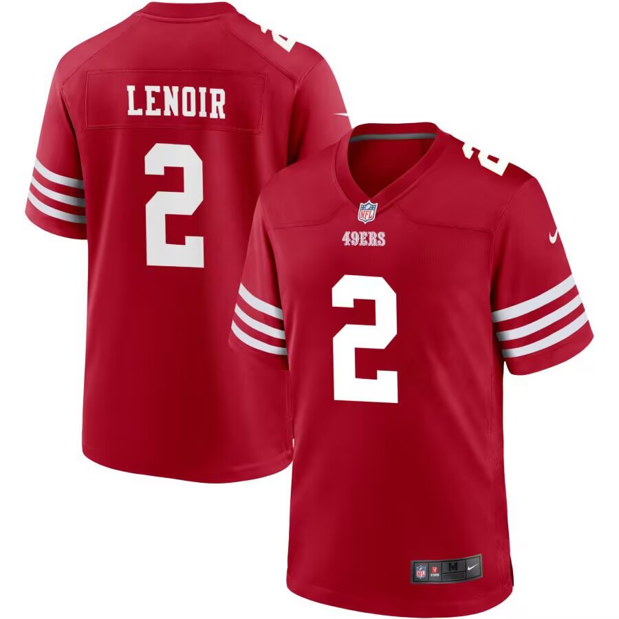 Personalized Men’s San Francisco 49ers #2 Deommodore Lenoir Red Untouchable Limited Stitched Jersey
