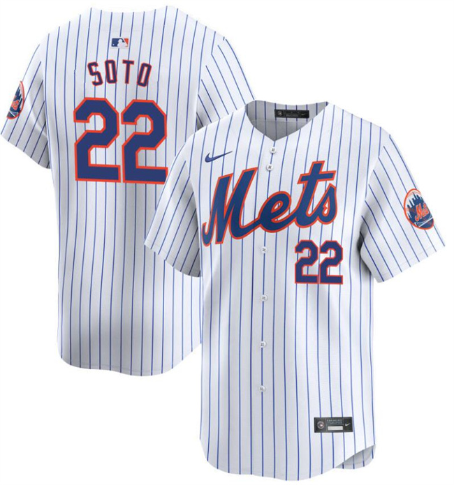 Personalized Men’s New York Mets #22 Juan Soto White Home Limited Stitched Baseball Jersey
