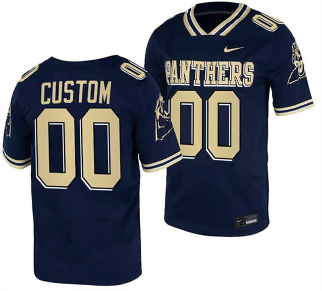 Personalized Men’s Pittsburgh Panthers ACTIVE PLAYER Navy College Stitched Football Jersey