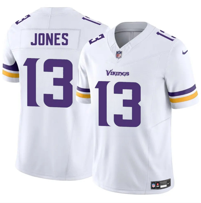 Personalized Men’s Minnesota Vikings #13 Daniel Jones White 2024 F.U.S.E. Untouchable Limited Stitched Jersey