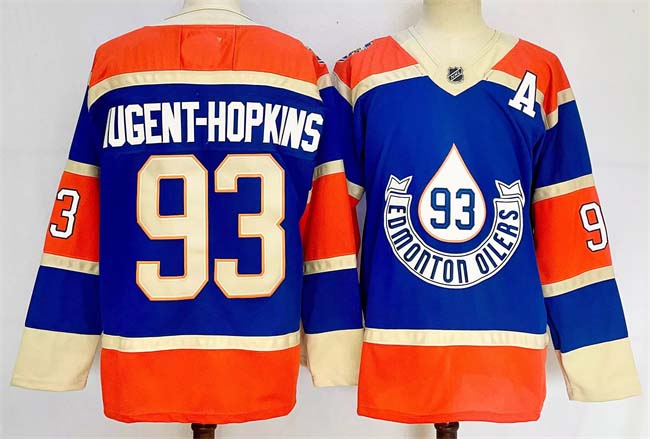 Personalized Men’s Edmonton Oilers #93 Ryan Nugent-Hopkins Royal 2024-25 With A Patch Heritage Classic Primegreen Stitched Jersey