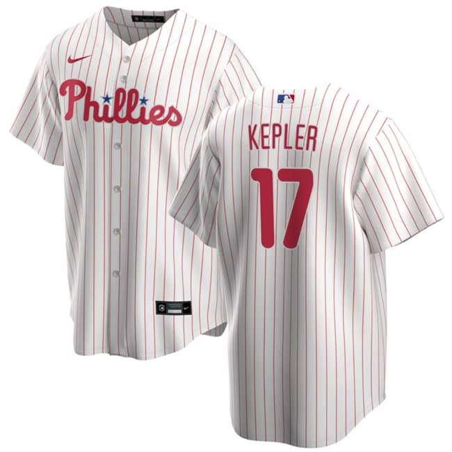 Personalized Men’s Philadelphia Phillies #17 Max Kepler White 2024 Cool Base Stitched Jersey