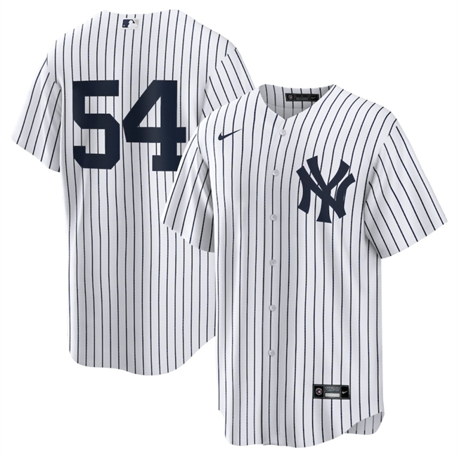 Personalized Men’s New York Yankees #54 Max Fried White 2024 Cool Base Stitched Baseball Jersey