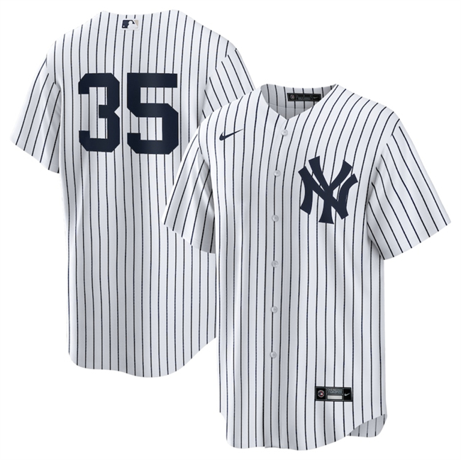 Personalized Men’s New York Yankees #35 Cody Bellinger White 2024 Cool Base Stitched Baseball Jersey