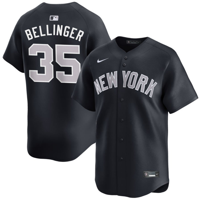 Personalized Men’s New York Yankees #35 Cody Bellinger Navy 2024 Alternate Limited Stitched Baseball Jersey