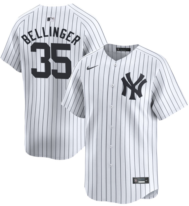 Personalized Men’s New York Yankees #35 Cody Bellinger White 2024 Home Limited With Name Stitched Baseball Jersey