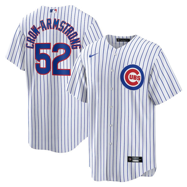 Personalized Men’s Chicago Cubs #52 Pete Crow-Armstrong White 2024 Cool Base Stitched Baseball Jersey