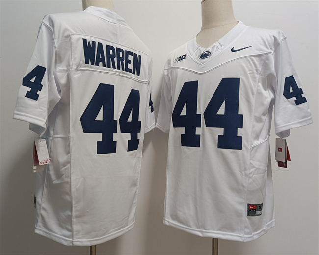 Personalized Men’s Penn State Nittany Lions #44 Davis Warren White 2024 F.U.S.E. With Name Stitched Jersey