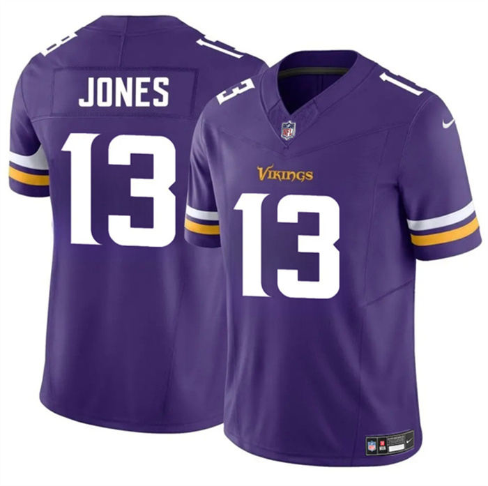Personalized Men’s Minnesota Vikings #13 Daniel Jones Purple 2024 F.U.S.E. Untouchable Limited Stitched Jersey