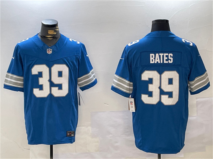 Personalized Men’s Detroit Lions #39 Jake Bates Blue 2024 F.U.S.E. Limited Stitched Jersey