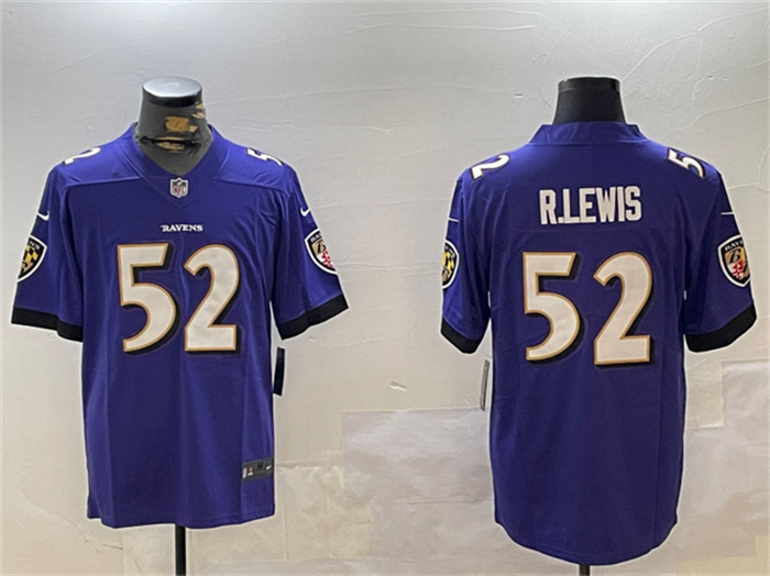 Personalized Men’s Baltimore Ravens #52 Ray Lewis Purple Untouchable Limited Football Jersey