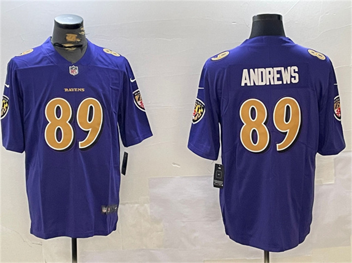 Personalized Men’s Baltimore Ravens #89 Mark Andrews Purple Gold Untouchable Limited Football Jersey