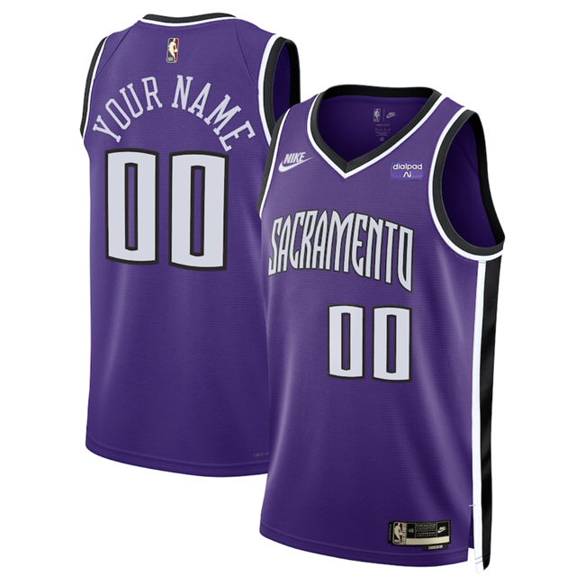Personalized Men’s Sacramento Kings Active Player Purple 2024 25 Classic Edition Stitched Basketball Jersey