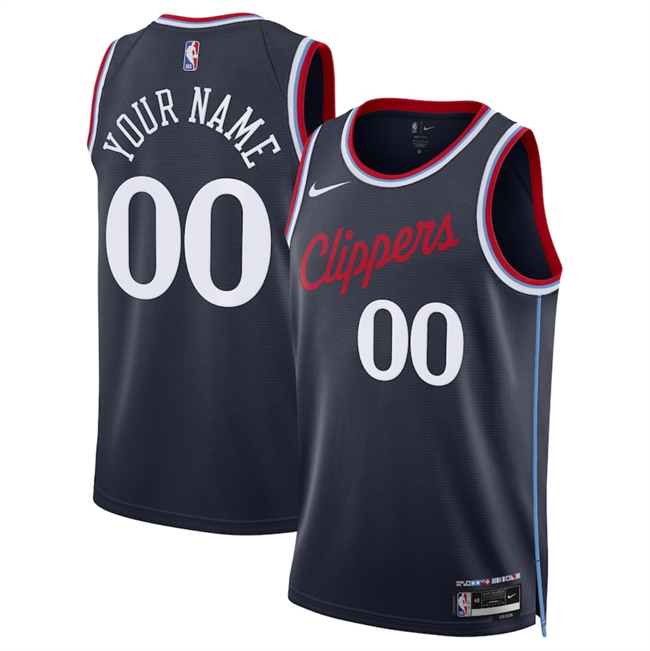 Personalized Men’s Los Angeles Clippers Active Player Navy 2024 25 Icon Edition Stitched Jersey
