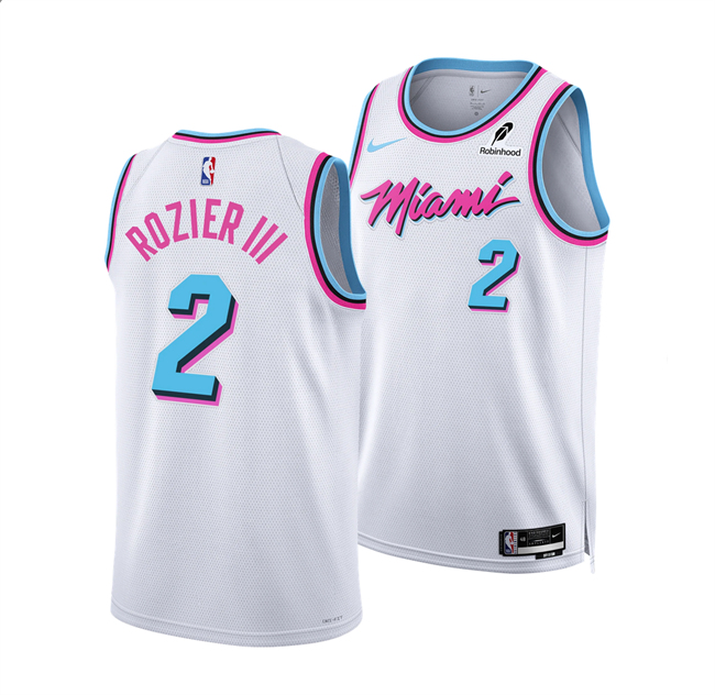 Personalized Men’s Miami Heat #2 Terry Rozier White 2024 25 City Edition Stitched Basketball Jersey