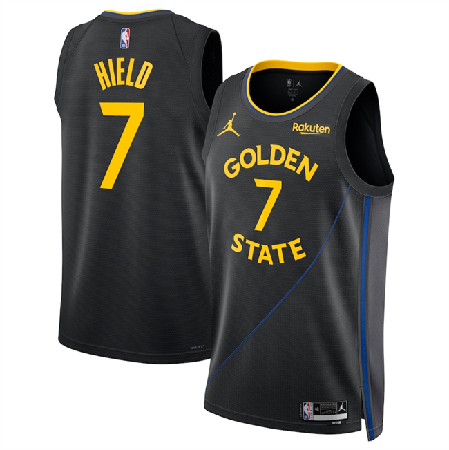 Personalized Men’s Golden State Warriors #7 Buddy Hield Black 2024 25 Statement Edition Stitched Basketball Jersey