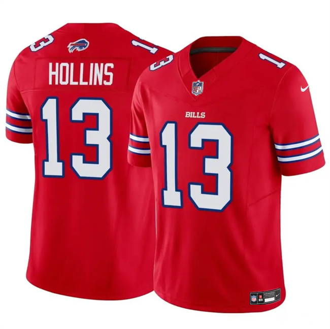 Personalized Men’s Buffalo Bills #13 Mack Hollins Red 2024 F.U.S.E. Untouchable Limited Stitched Football Jersey
