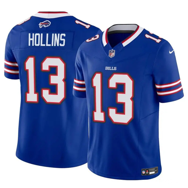 Personalized Men’s Buffalo Bills #13 Mack Hollins Blue 2024 F.U.S.E. Untouchable Limited Stitched Football Jersey
