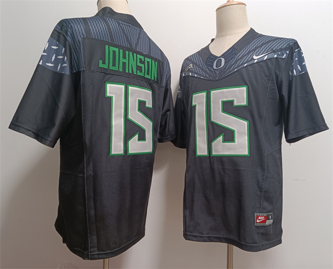 Personalized Men’s Oregon Ducks #15 Tez Johnson Black 2024 F.U.S.E. Stitched Jersey