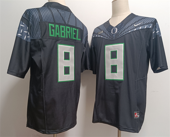 Personalized Men’s Oregon Ducks #8 Dillon Gabriel Black 2024 F.U.S.E. Stitched Jersey