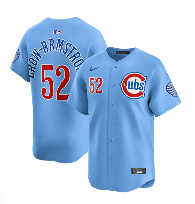Personalized Men’s Chicago Cubs #52 Pete Crow-Armstrong 2024 25 Blue 2nd Alternate Limited Stitched Baseball Jersey